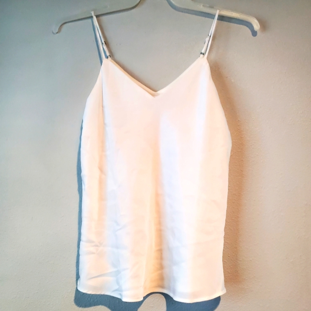White Fitted Calvin Klein Sleeveless Camisole